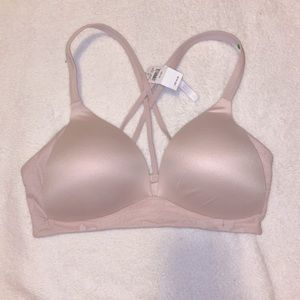 NWT Aerie wireless bra tan and with lace
